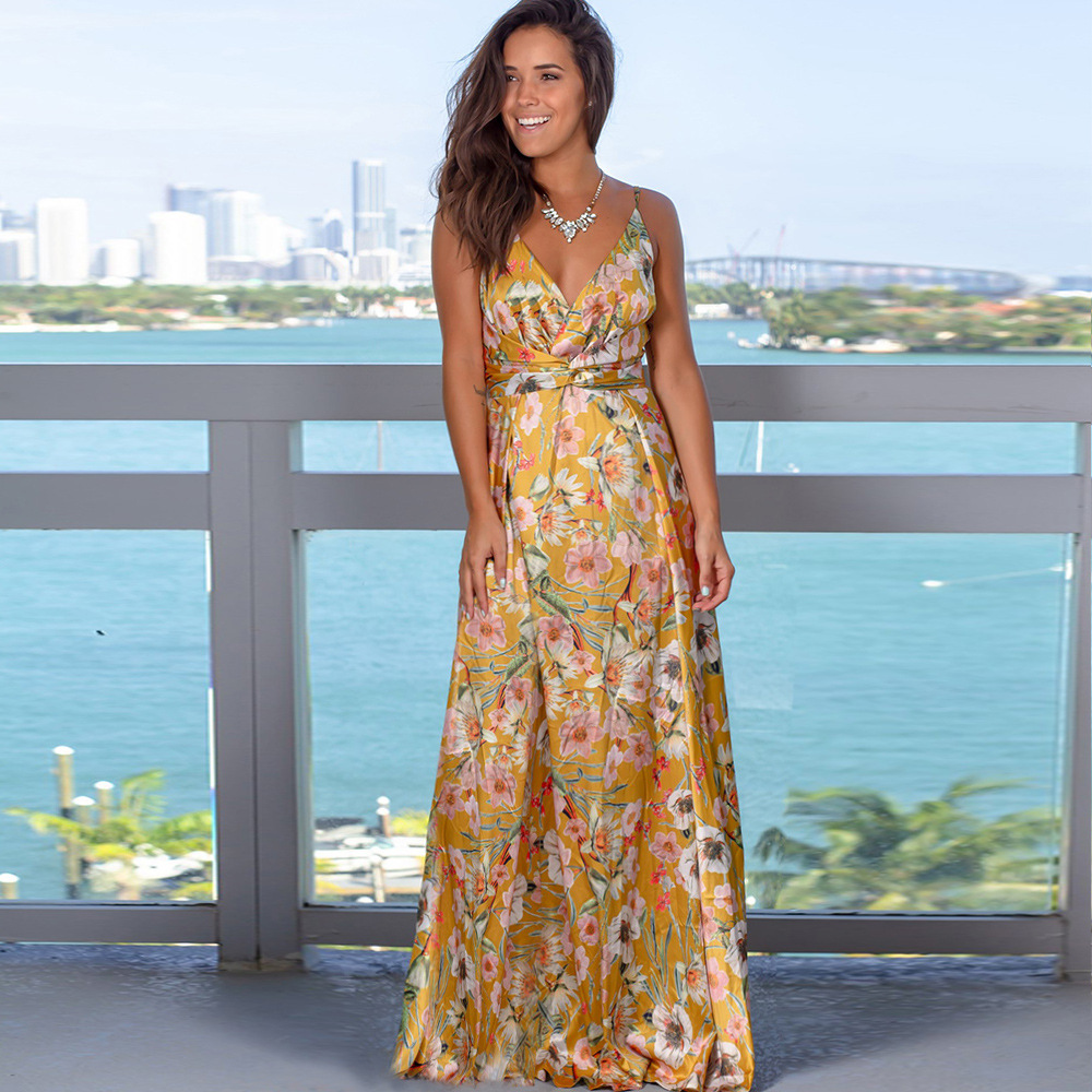 Summer Womens Beach Dress Sleeveless Backless Casual Style Lightweight Fabric Perfect for Vacation Wholesale