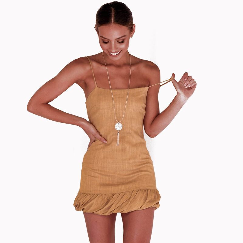 Cotton Bodycon Dress Sleeveless Elegant Style Perfect for Parties Wholesale Available custom packaging