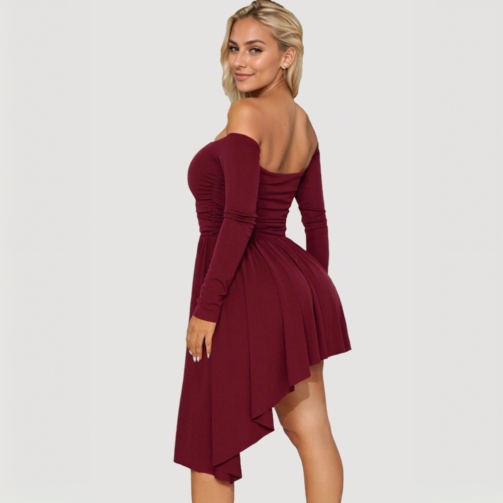 Women's Slim Fit Maxi Midi High Waist Dress