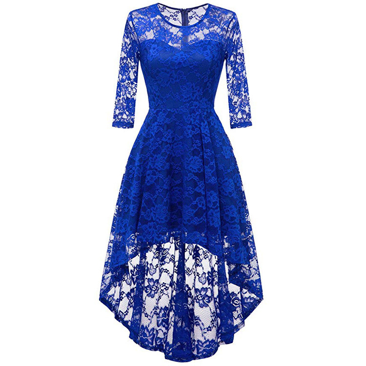 Women's Lace Crew Neck Dresses