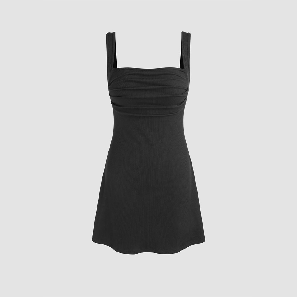 New European and American Sexy Backless Slim Waist A line Short Dress