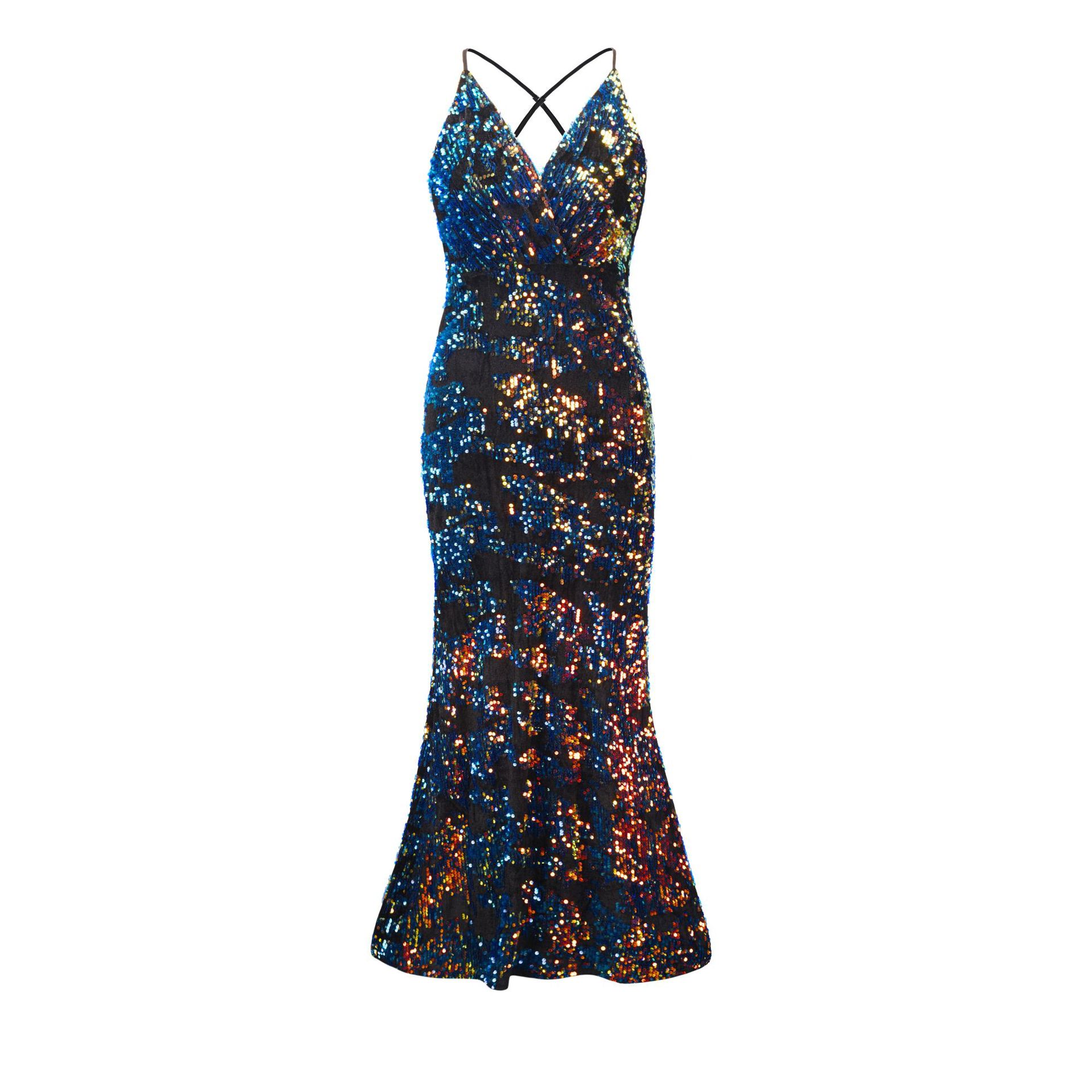 Womens Sequin Maxi Dress Elegant Sleeveless Design Spring Summer Fashion Perfect for Evening Events Wholesale