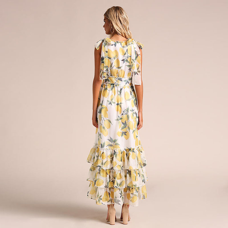 Womens Sleeveless Floral Dress Trendy Design Comfortable Fabric Elegant Fit Perfect for Summer Events Wholesale