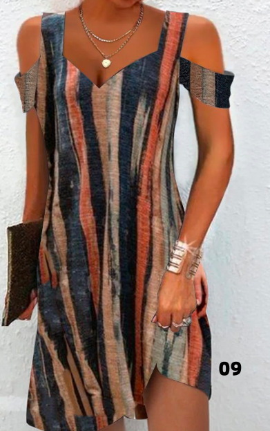 3D Digital Print Dress Summer Style Short Sleeve Comfortable Fabric Perfect for Casual Outings Wholesale Available