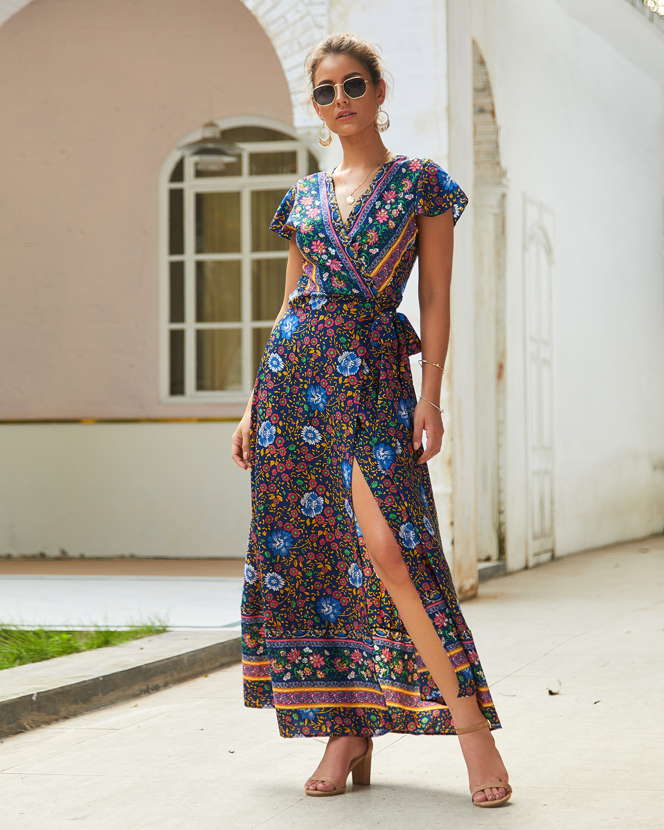 Summer Floral Maxi Dress for Women Casual Sexy Comfortable Perfect for Vacation Ready to Ship