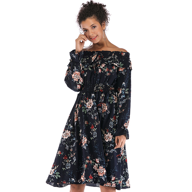 Floral Print Wrap Dress Elegant Design Comfortable Fit Spring Fashion Wholesale Womens Apparel Ready to Ship