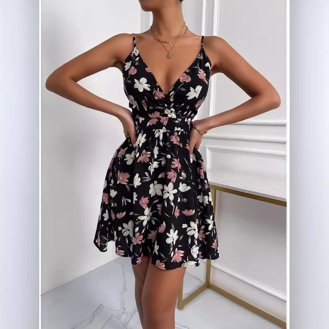 Vintage Floral French Style Womens Slip Dress Elegant A Line Silhouette Adjustable Straps Lightweight Fabric Perfect