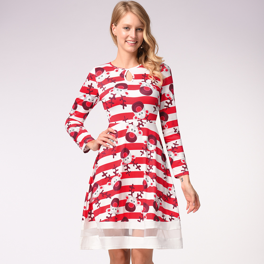 Womens Christmas Dress Pleated Design Autumn Winter Style Elegant Look Perfect for Holiday Parties Wholesale