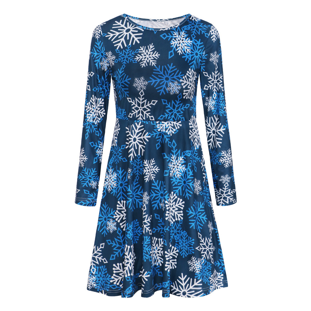 Womens Long Sleeve Printed Dress Autumn Winter Collection Christmas Theme Stylish Design Wholesale Available