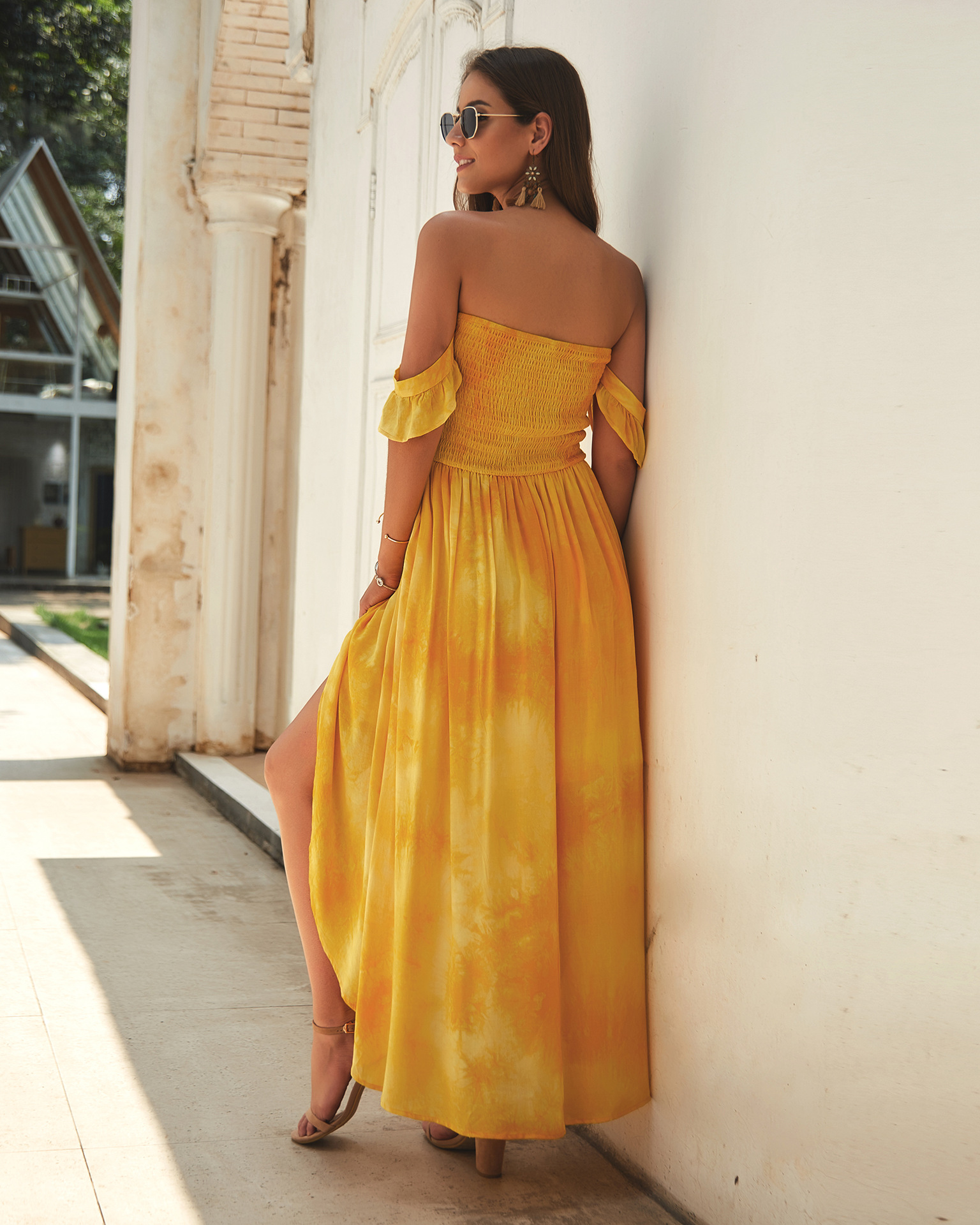 Summer Floral Off Shoulder Dress Original Design Trendy Style Comfortable Fit Perfect for Parties and Casual Outings