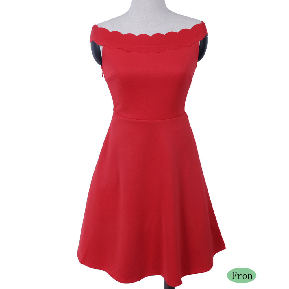 Sleeveless A Line Dress for Women Off Shoulder Design Summer Style Elegant Look Wholesale Available