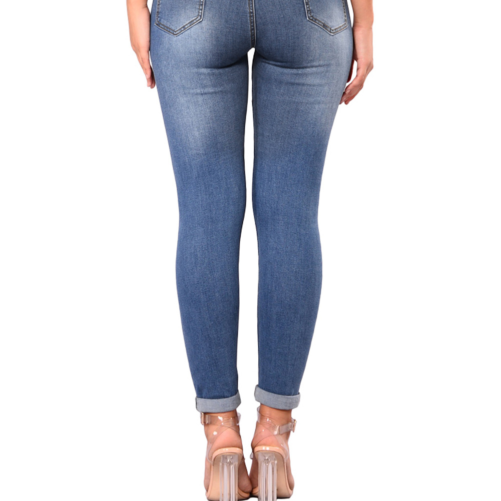 High Waisted Denim Jumpsuit for Women Vintage Style Slim Fit Ripped Design Perfect for Autumn and Winter Wholesale