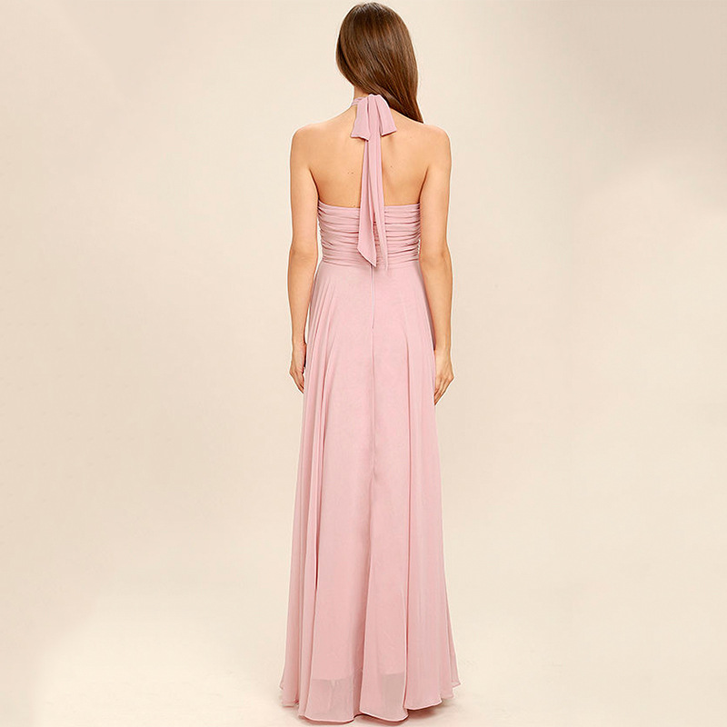 Women's Chiffon Maxi Pleated Dress