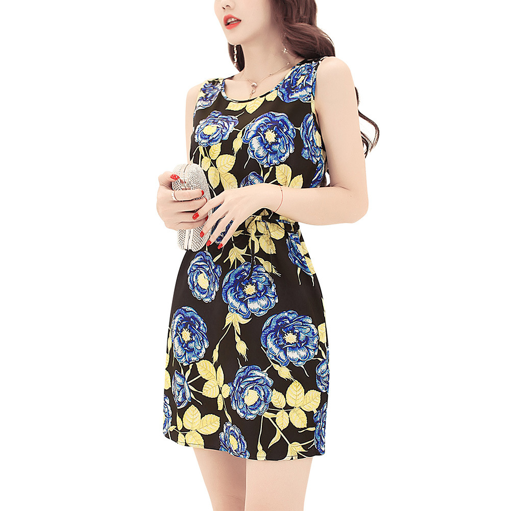 Summer Floral Maxi Dress for Women Plus Size Stylish Sleeveless Comfortable Fabric Perfect for Casual Outings