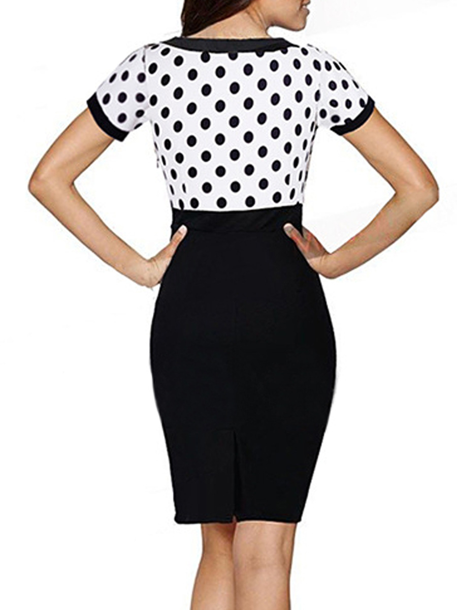 Pencil Dress Spring European and American Style Lapel POLO Collar Elegant Fit Wholesale Available