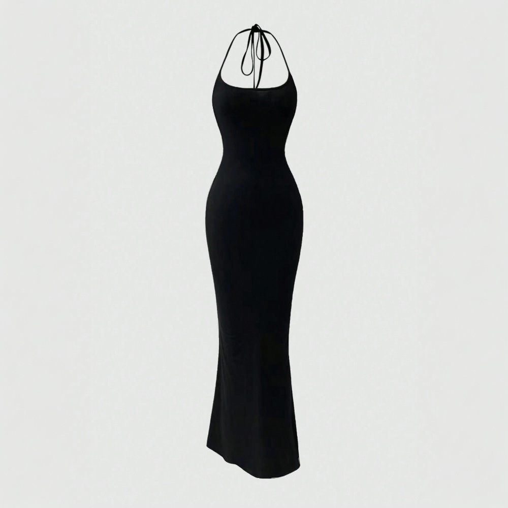 Women's Slim Fit Maxi High Waist Dress