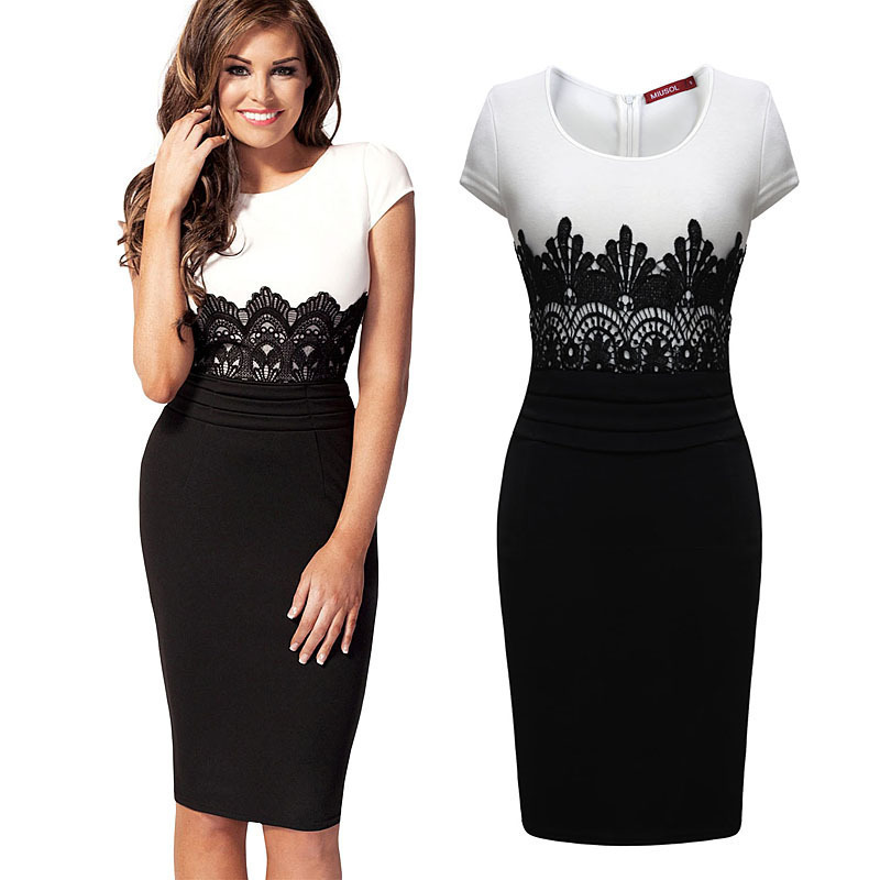 Lace Panel Evening Dress Elegant Design Celebrity Style Perfect for Parties and Formal Events Wholesale Available