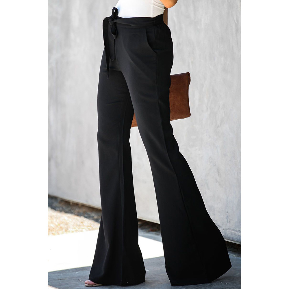 High Waisted Wide Leg Trousers for Women Solid Color Casual Style Trendy Design Autumn and Winter Fashion Wholesale