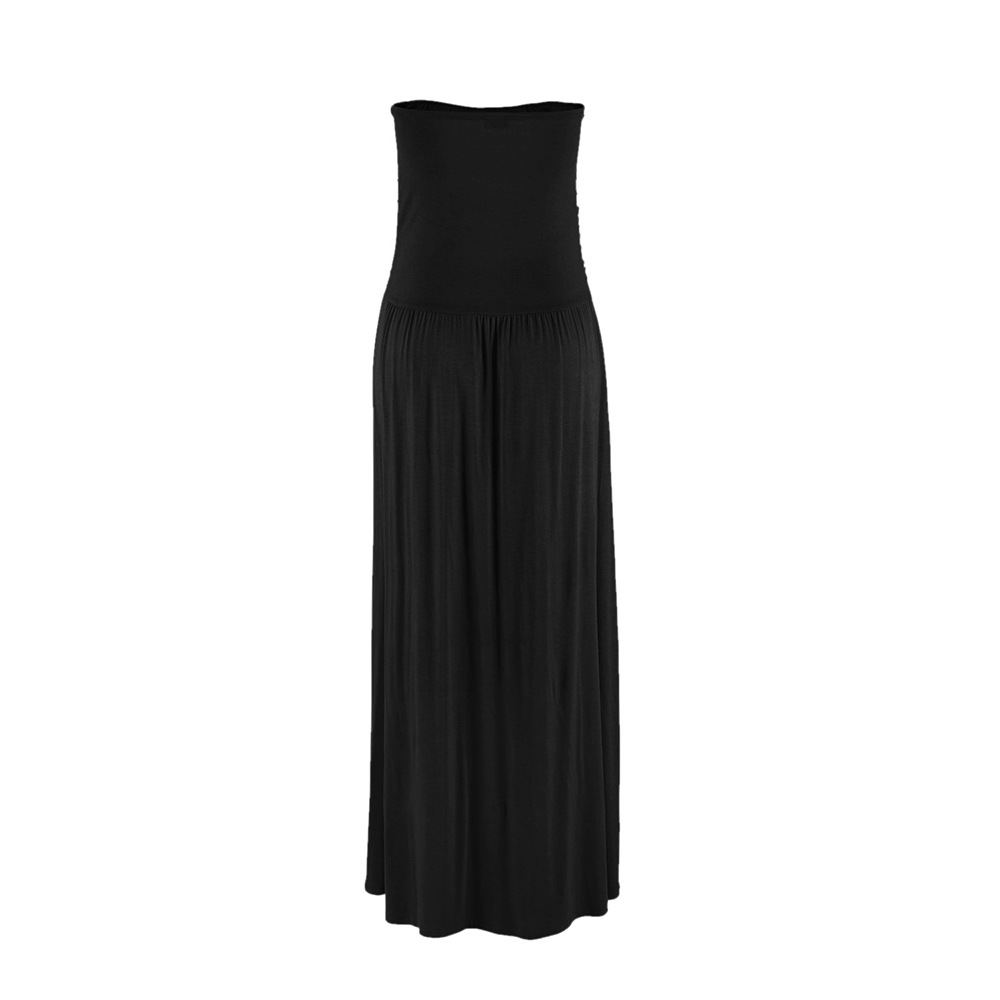 Summer Womens Strapless Maxi Dress Off Shoulder Loose Fit Elegant Style Perfect for Beach or Casual Events
