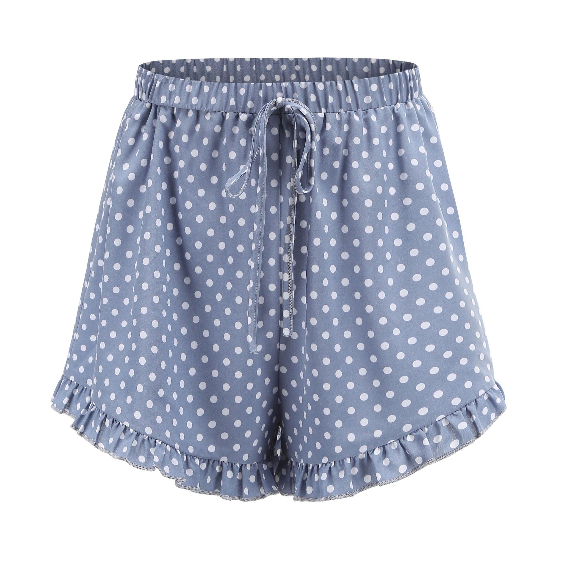 High Waisted Polka Dot Shorts Casual Comfortable Lightweight Summer Beachwear for Women Wholesale Available