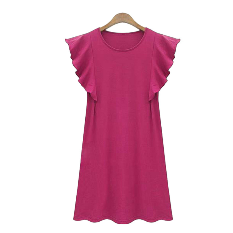 Plus Size A Line Dress Ruffle Sleeve Casual Flattering Fit Summer Wear for Curvy Women Wholesale Available