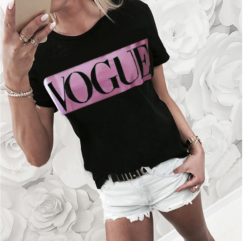 Summer Floral Print Short Sleeve T Shirt Round Neck Casual Style Comfortable Fabric Wholesale Available