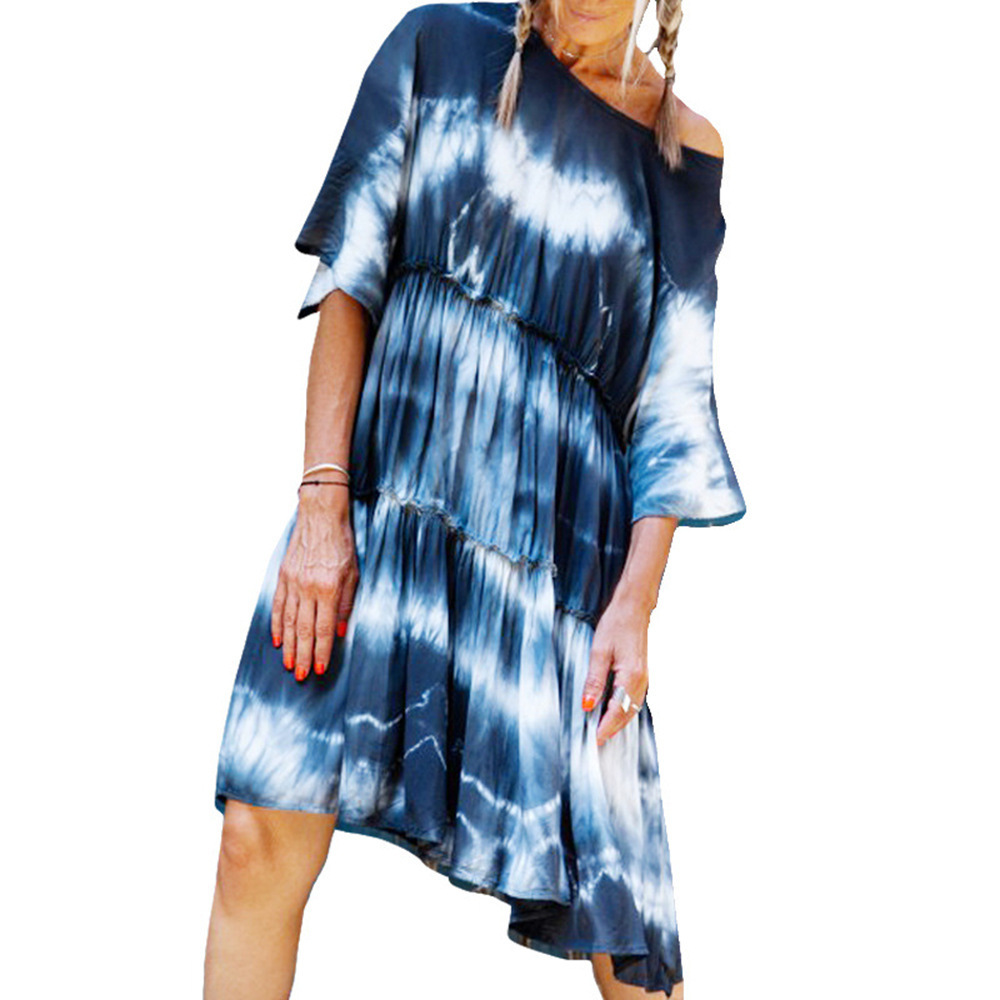 Womens Off Shoulder Dress Loose Fit Floral Print Spring Summer Style Perfect for Casual Outings Wholesale Available