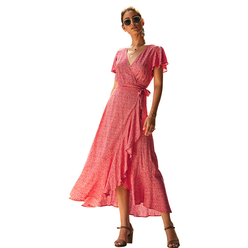 Floral Print Summer Dress for Women Casual Style Comfortable Fabric Vibrant Colors Perfect for Parties or Beach