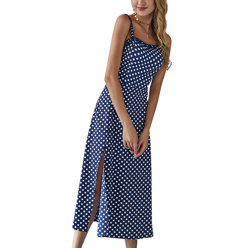Summer Womens Off Shoulder Polka Dot Dress Original Design Sexy Style Lightweight Fabric Perfect for Parties and