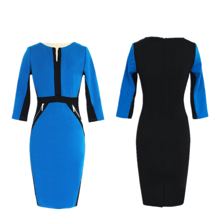 Pencil Dress European Style Zipper Closure Celebrity Inspired Elegant Fit Perfect for Parties and Events