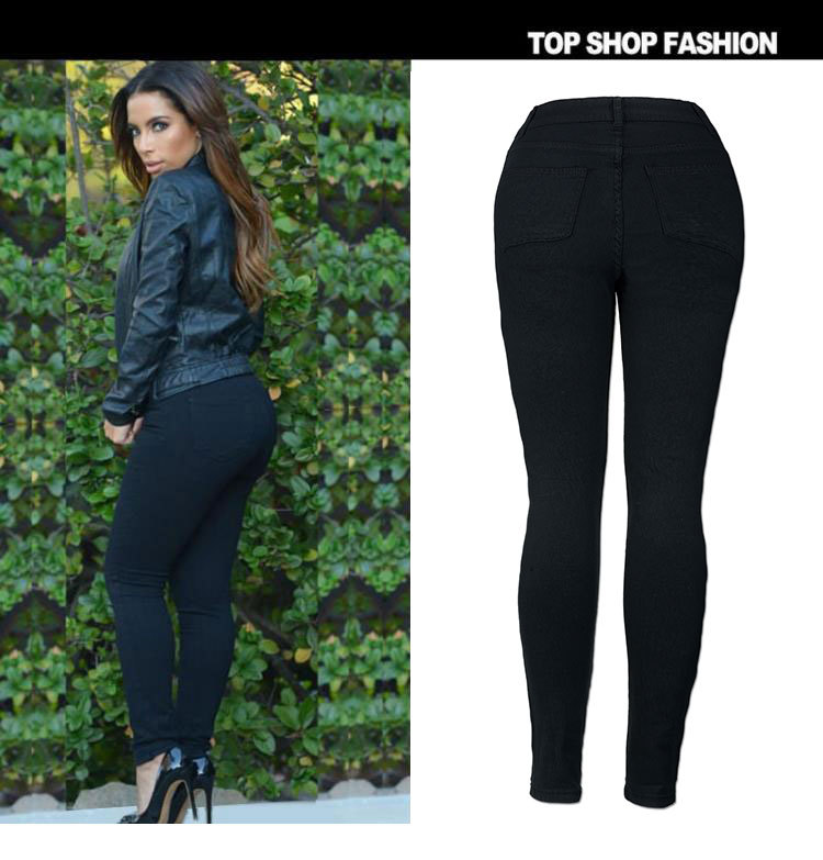 High Waisted Ripped Skinny Jeans Stretch Fabric Slim Fit Trendy Design Casual Wear for Women Wholesale Available