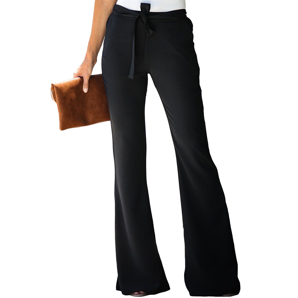 High Waisted Wide Leg Trousers for Women Solid Color Casual Style Trendy Design Autumn and Winter Fashion Wholesale