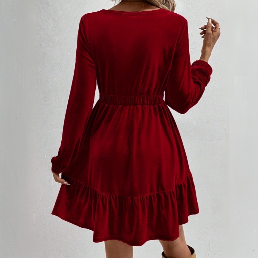 Women's Long-Sleeve Maxi Midi Dress