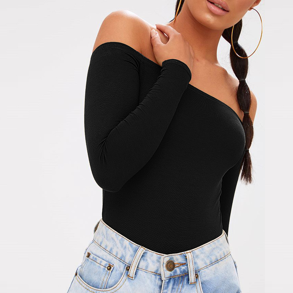 Long Sleeve Off Shoulder Jumpsuit Slim Fit Elegant Design Comfortable Fabric Spring Summer Fashion Wholesale