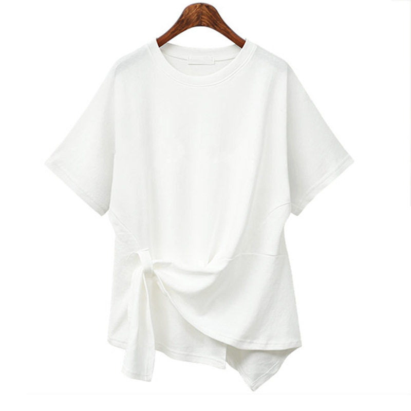 Womens Plus Size Short Sleeve T Shirt Casual Loose Fit Round Neck Fashionable Design Summer Wear OEM Available