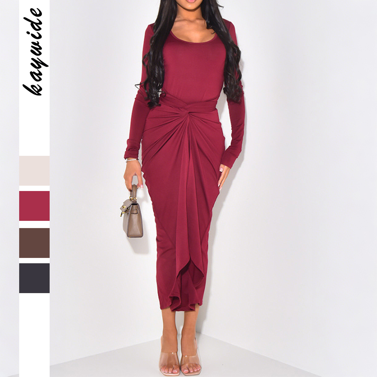Di Yun Cross border European and American Elegant Evening Dress, High End Long Dress, Women's Dress, Winter Independent Station