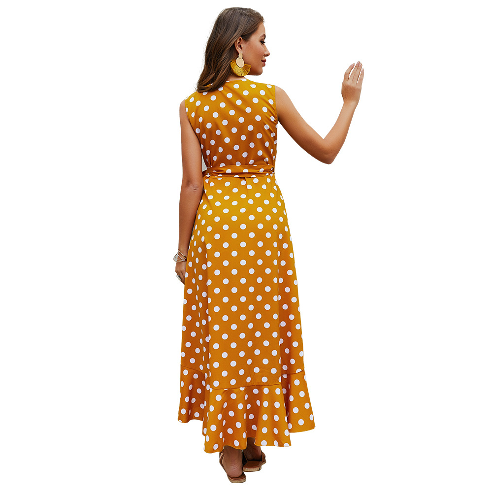 Sleeveless Polka Dot Dress Original Design Summer Style Casual Wear Wholesale Available private label
