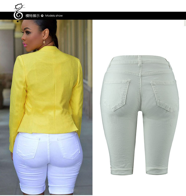 High Waisted Distressed Denim Shorts Handmade Trendy Ripped Design Casual Summer Wear Wholesale Available