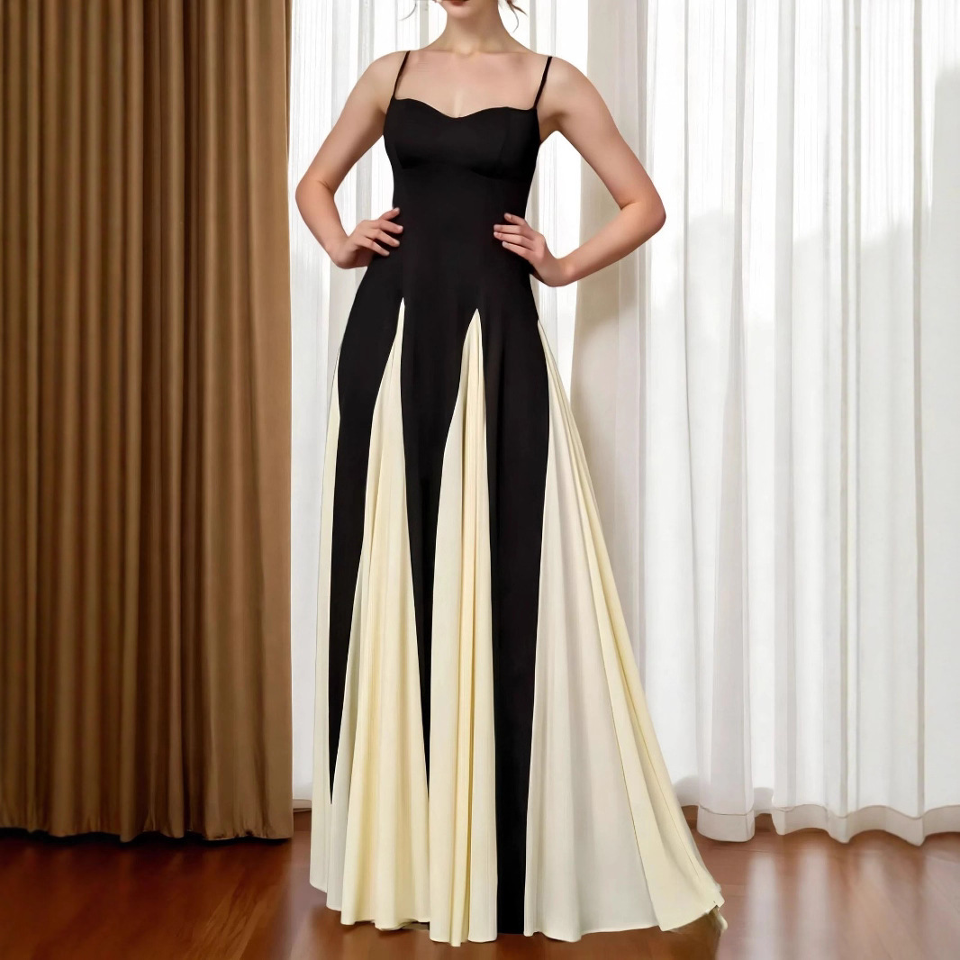 Women's Fashion Dresses — New Casual Vacation Style, French Spaghetti Strap, Flared Maxi Dress — Wholesale Supply Terms