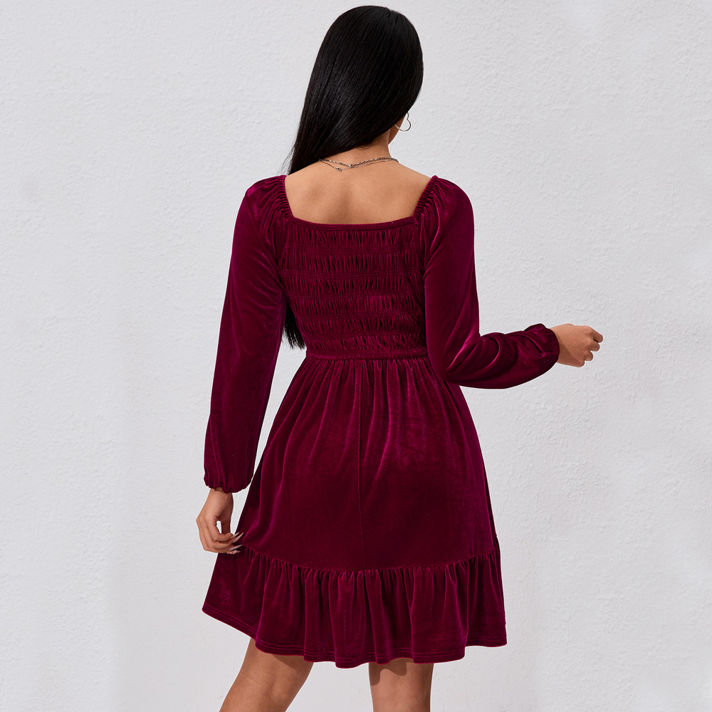 Women's Elegant Slim Fit Mini High Waist Dress