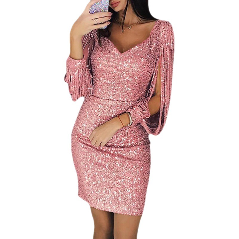 Sexy Fringe Bodycon Dress Elegant Design Party Ready Nightclub Wear Wholesale Available custom packaging
