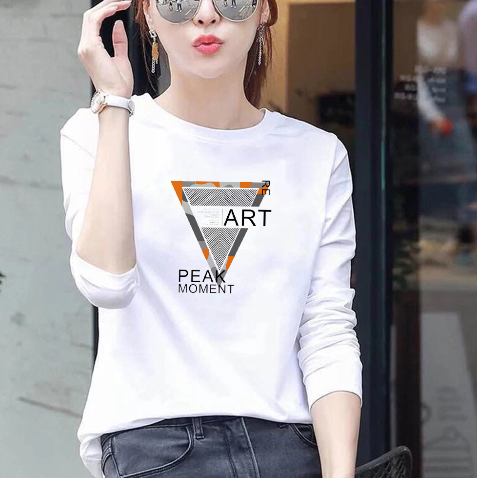 Womens Loose Fit Round Neck Long Sleeve T Shirt 95 Cotton Floral Print Plus Size Casual Spring Wear Wholesale