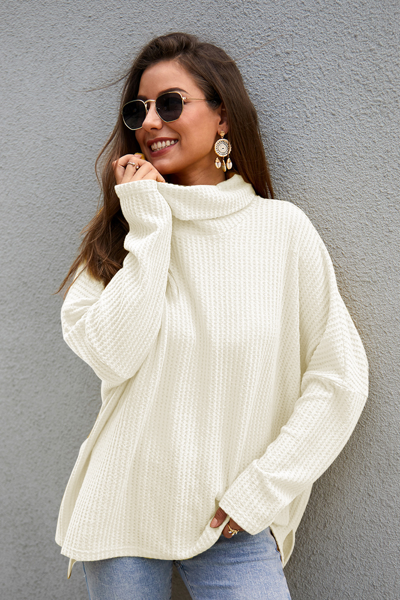 High Neck Womens Knit Sweater European and American Fashion Autumn Winter Style Custom Design Wholesale Available