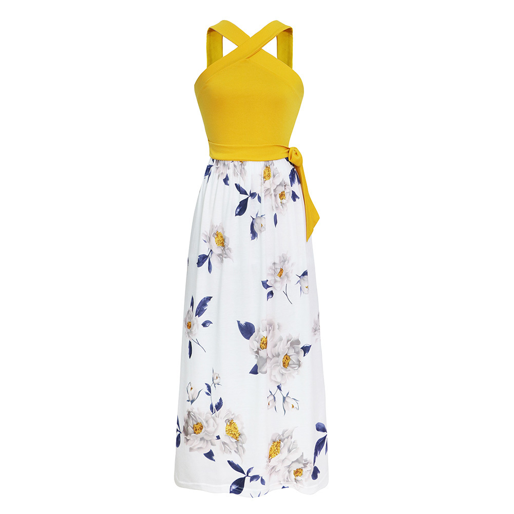Summer Womens Dress Floral Print Tie Detail Mid Length Casual or Party Wear Wholesale Available