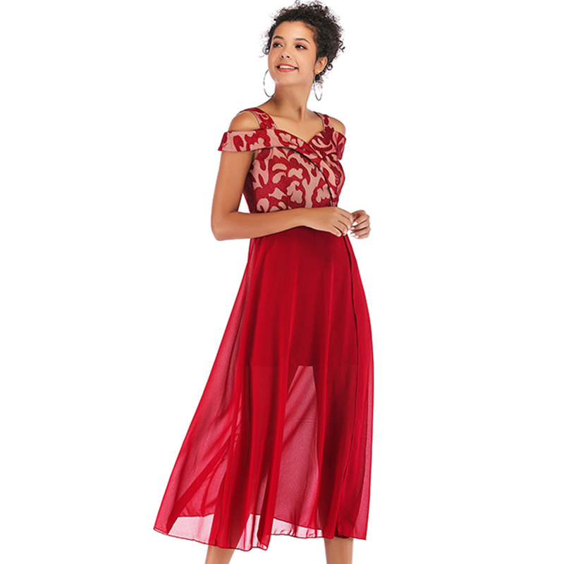 Off Shoulder Tulle Dress Elegant Design Spring Collection Womens Fashion Wholesale Available