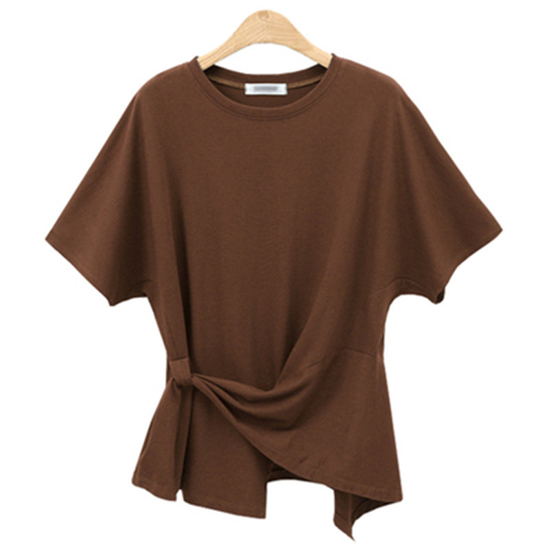 Womens Plus Size Short Sleeve T Shirt Casual Loose Fit Round Neck Fashionable Design Summer Wear OEM Available