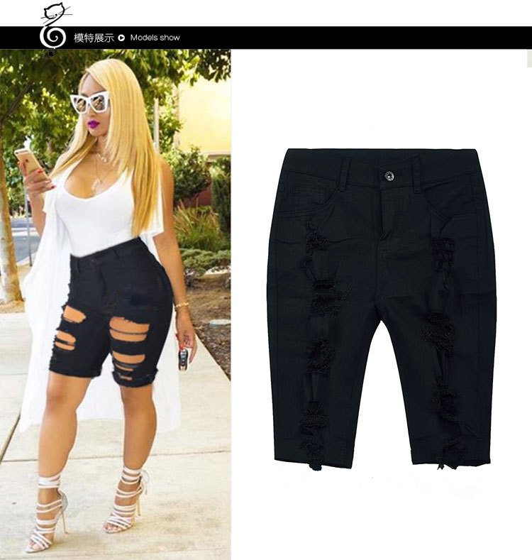 High Waisted Denim Shorts Trendy Style Unique Design Comfortable Fit Summer Casual Wear Wholesale Available