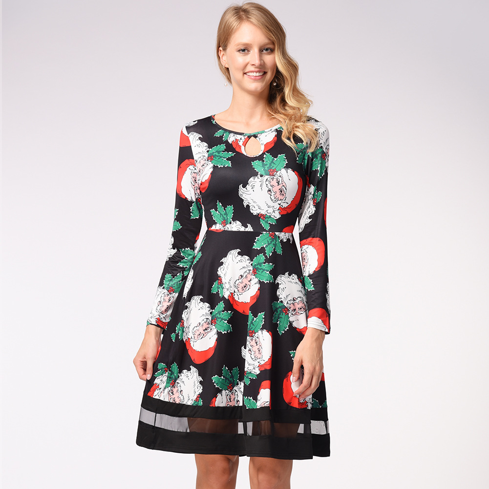 Womens Christmas Dress Pleated Design Autumn Winter Style Elegant Look Perfect for Holiday Parties Wholesale