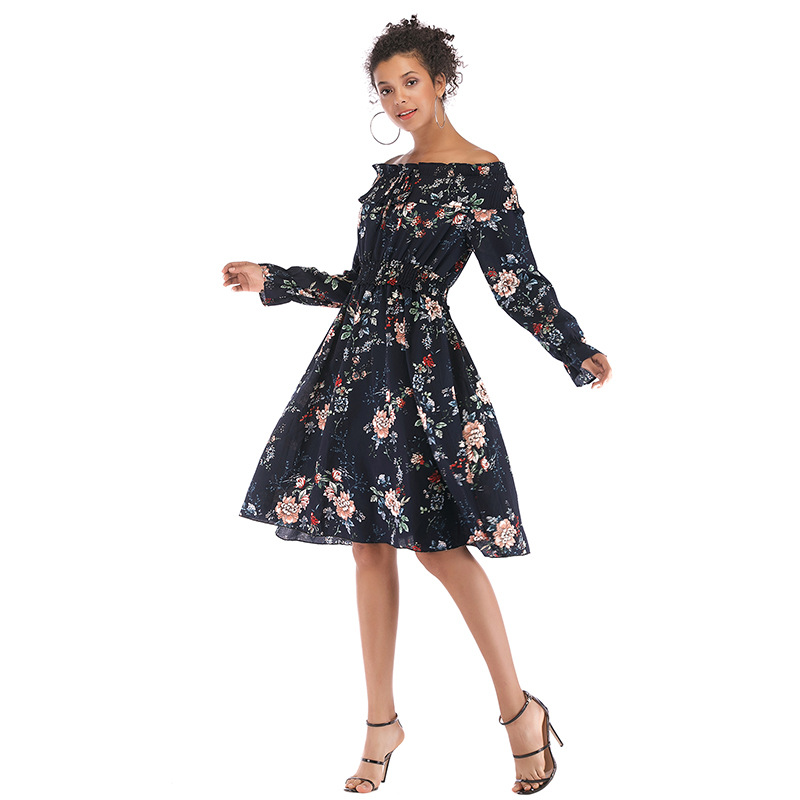 Floral Print Wrap Dress Elegant Design Comfortable Fit Spring Fashion Wholesale Womens Apparel Ready to Ship