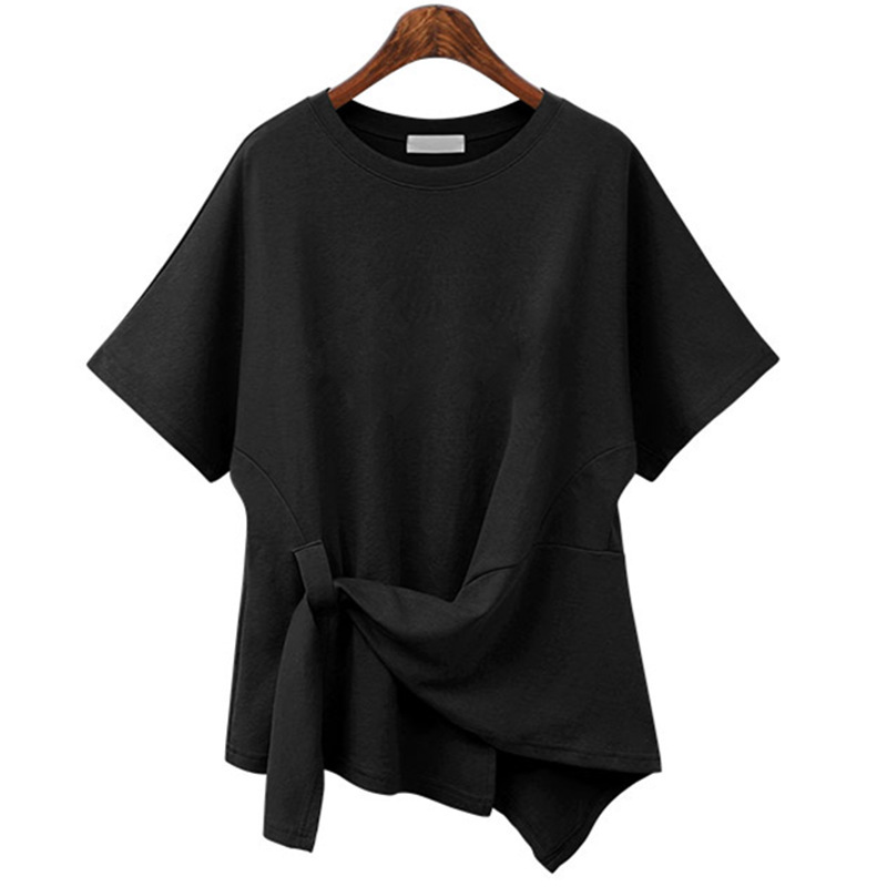 Womens Plus Size Short Sleeve T Shirt Casual Loose Fit Round Neck Fashionable Design Summer Wear OEM Available